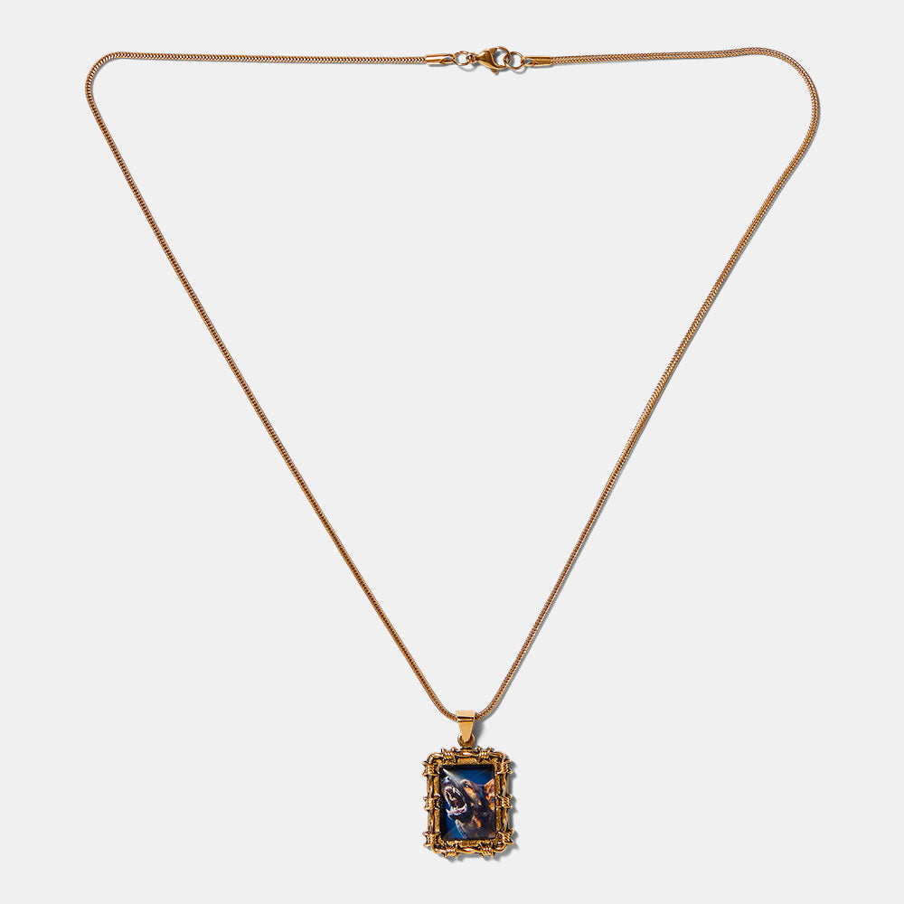 COLLAR HUF BARBED WIRE PENDANT GOLD