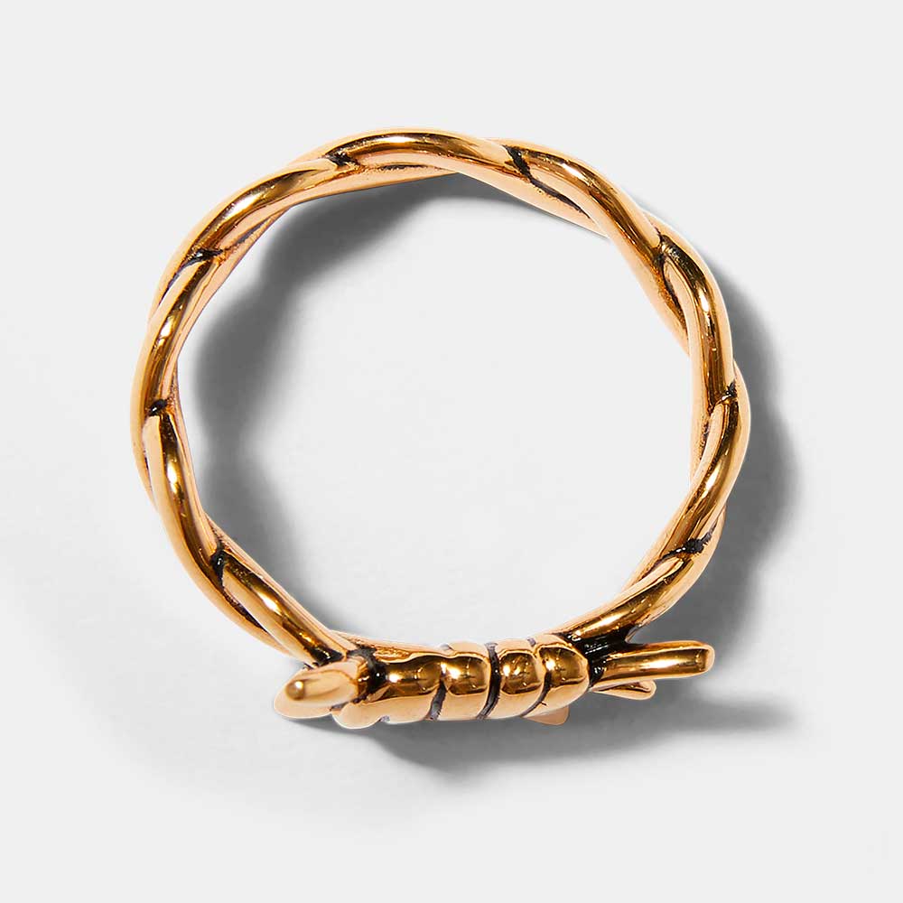 ANILLO HUF BARBED WIRE GOLD