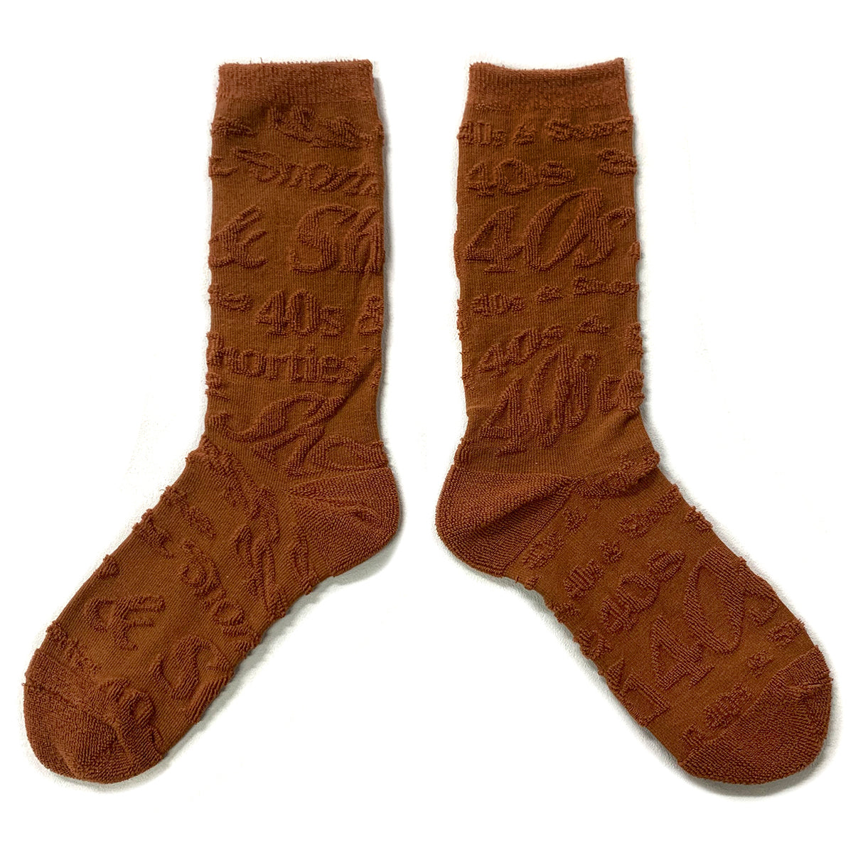 CALCETINES 40S & SHORTIES WAVY TEXT LOGO SADDLE