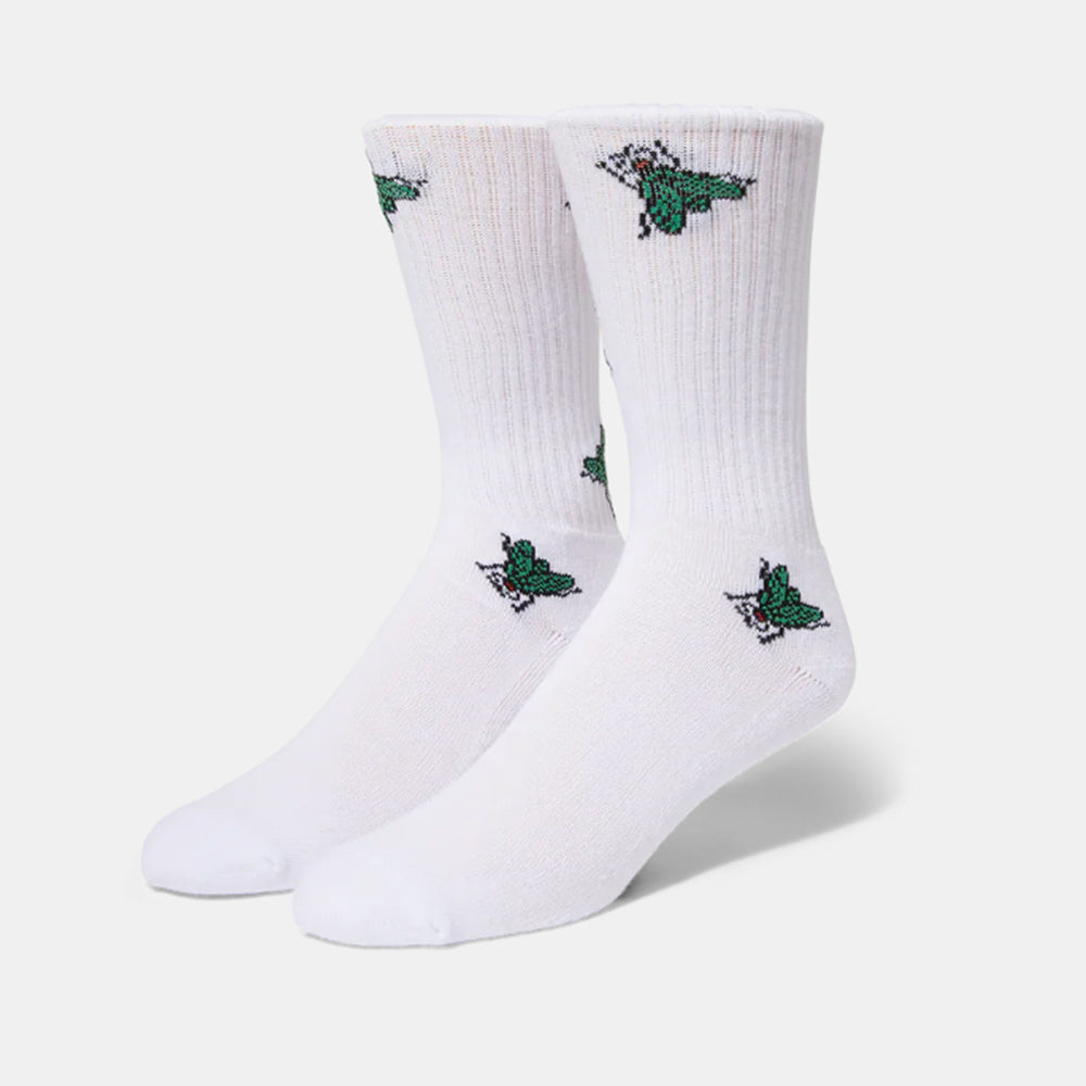 CALCETINES HUF FLY TRAP CREW WHITE