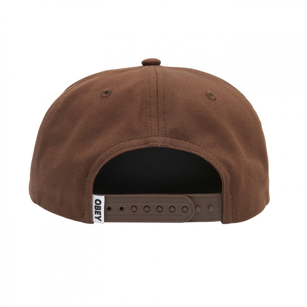 CAP OBEY LOWERCASE 5 PANEL SNAP BROWN