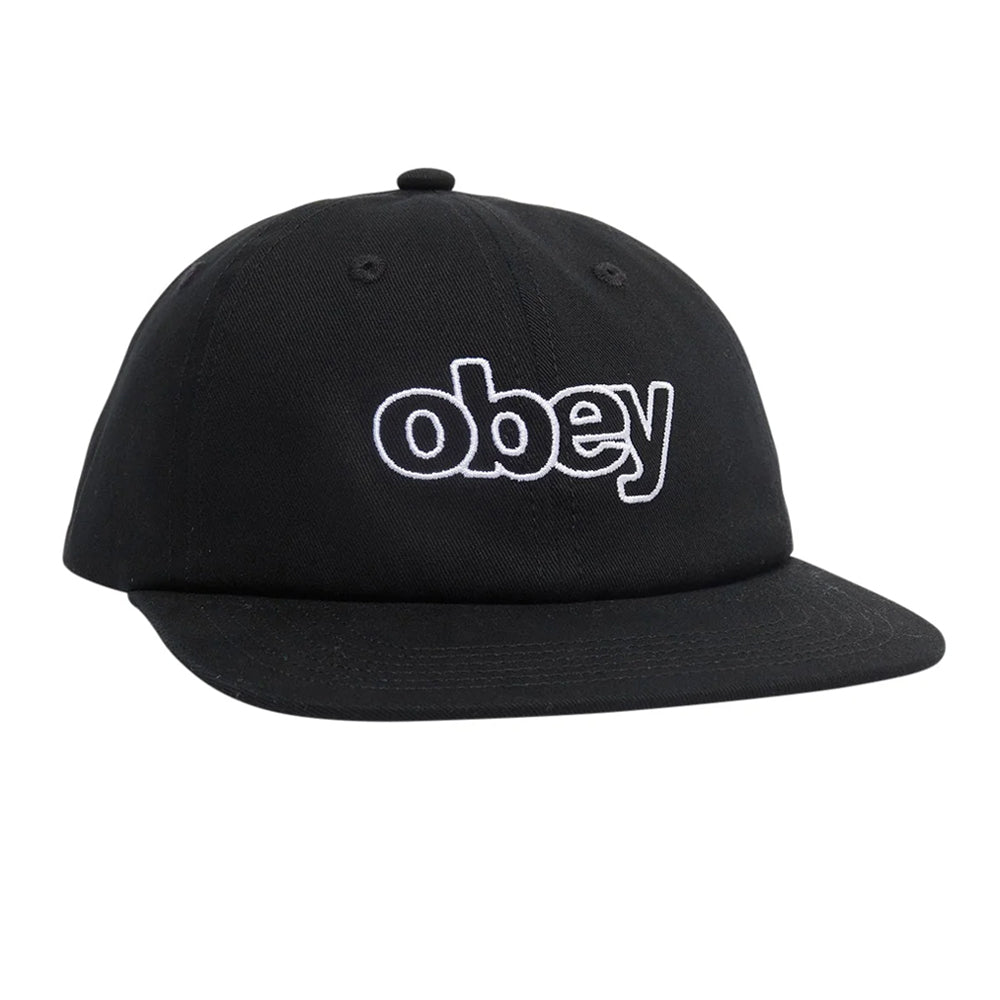 CAP OBEY SELECT 6 PANEL SNAPBACK BLACK