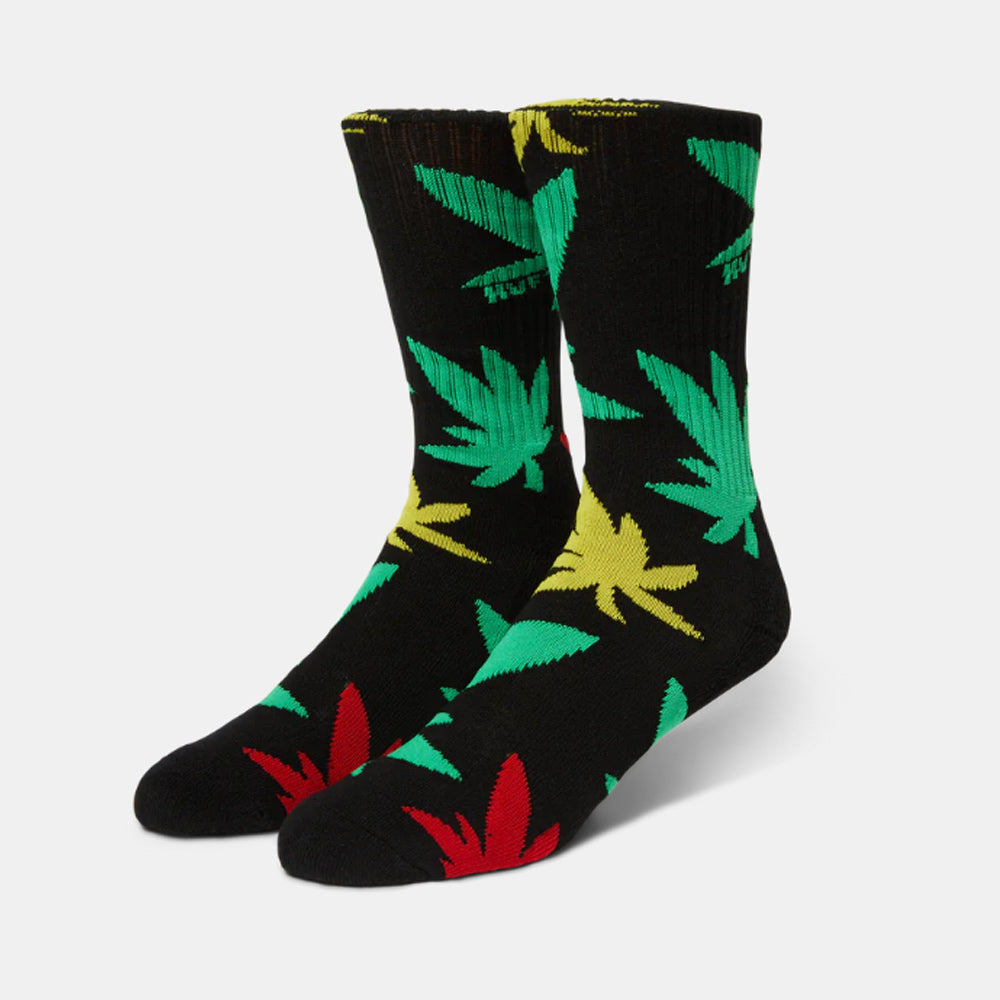 CALCETINES HUF ABSTRACT PLANTLIFE BLACK