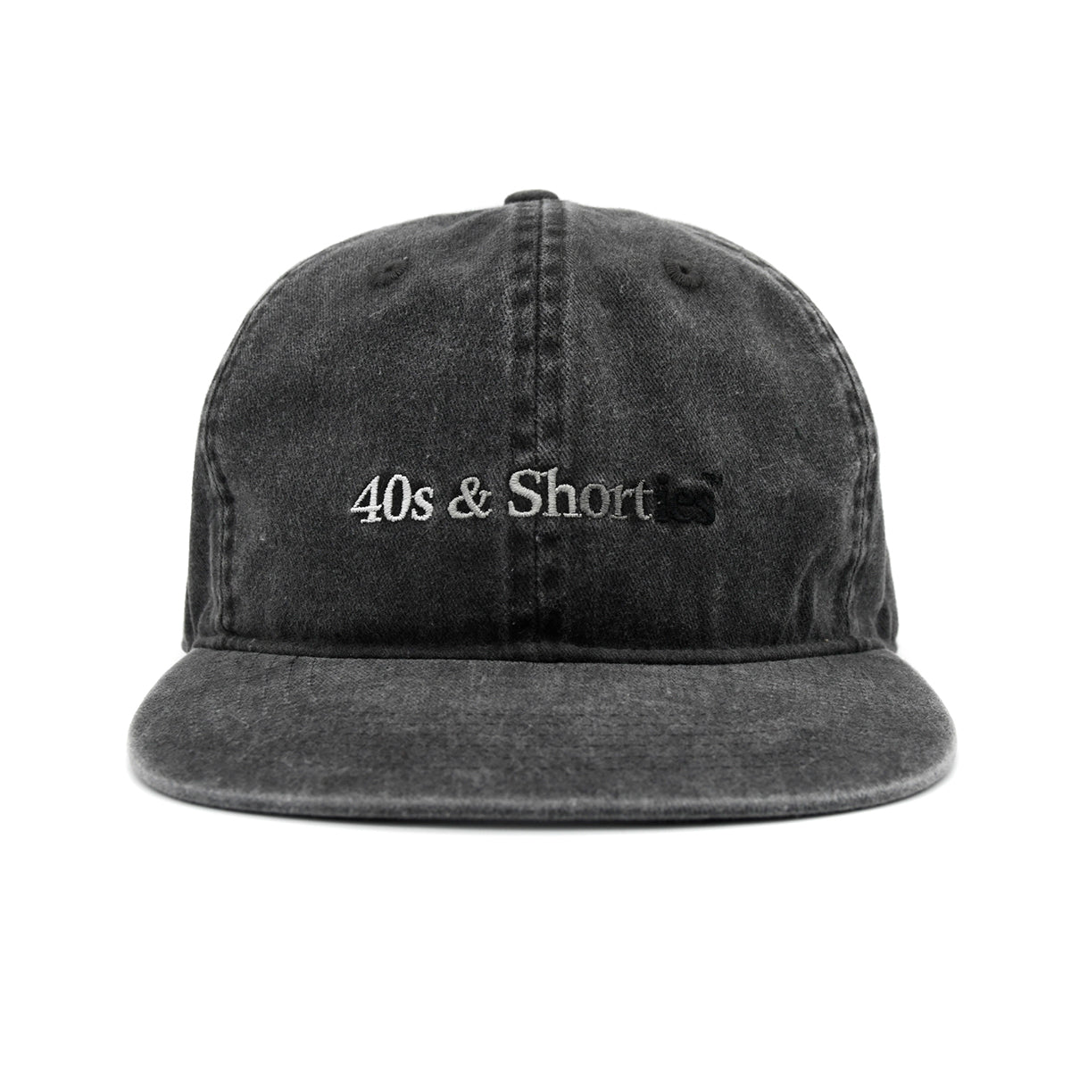 CAP 40S & SHORTIES FADED TEXT LOGO HAT BLACK