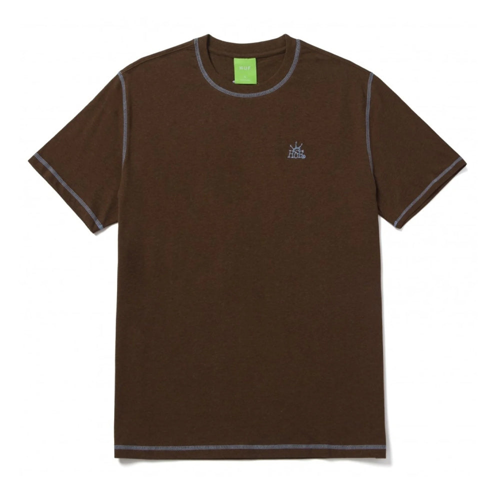 POLERA HUF CONTRAST CROWN S/S RELAXED TOP BROWN HEATHER