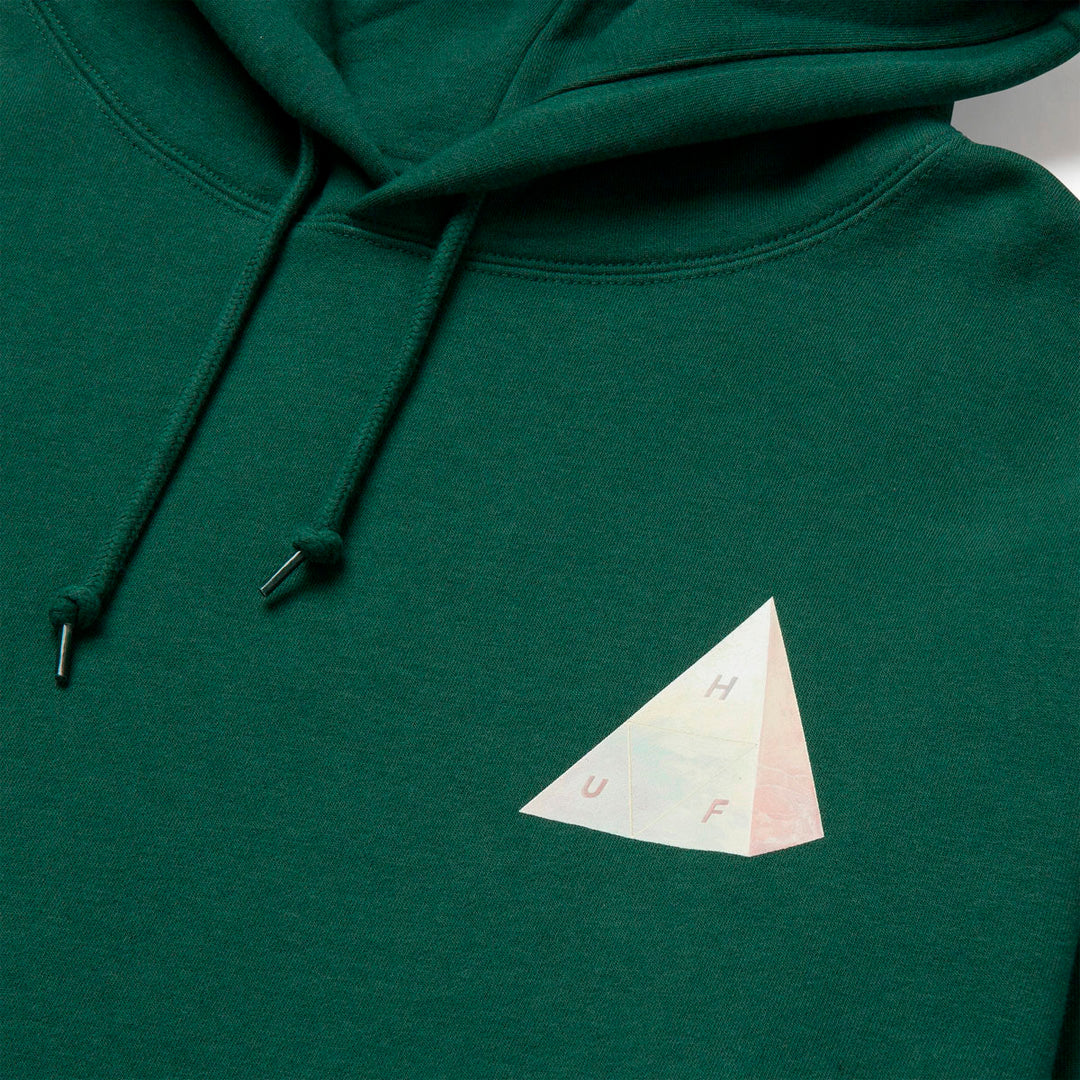 POLERON HUF DISCOVER NATURE P/O HOODIE FOREST GREEN