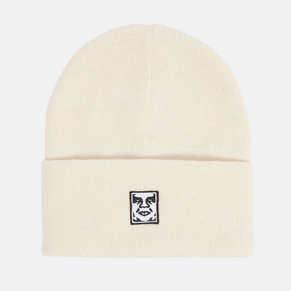 BEANIE OBEY ICON PATCH CUFF UNBLEACHED