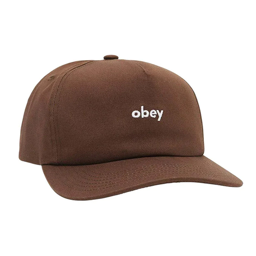 CAP OBEY LOWERCASE 5 PANEL SNAP BROWN
