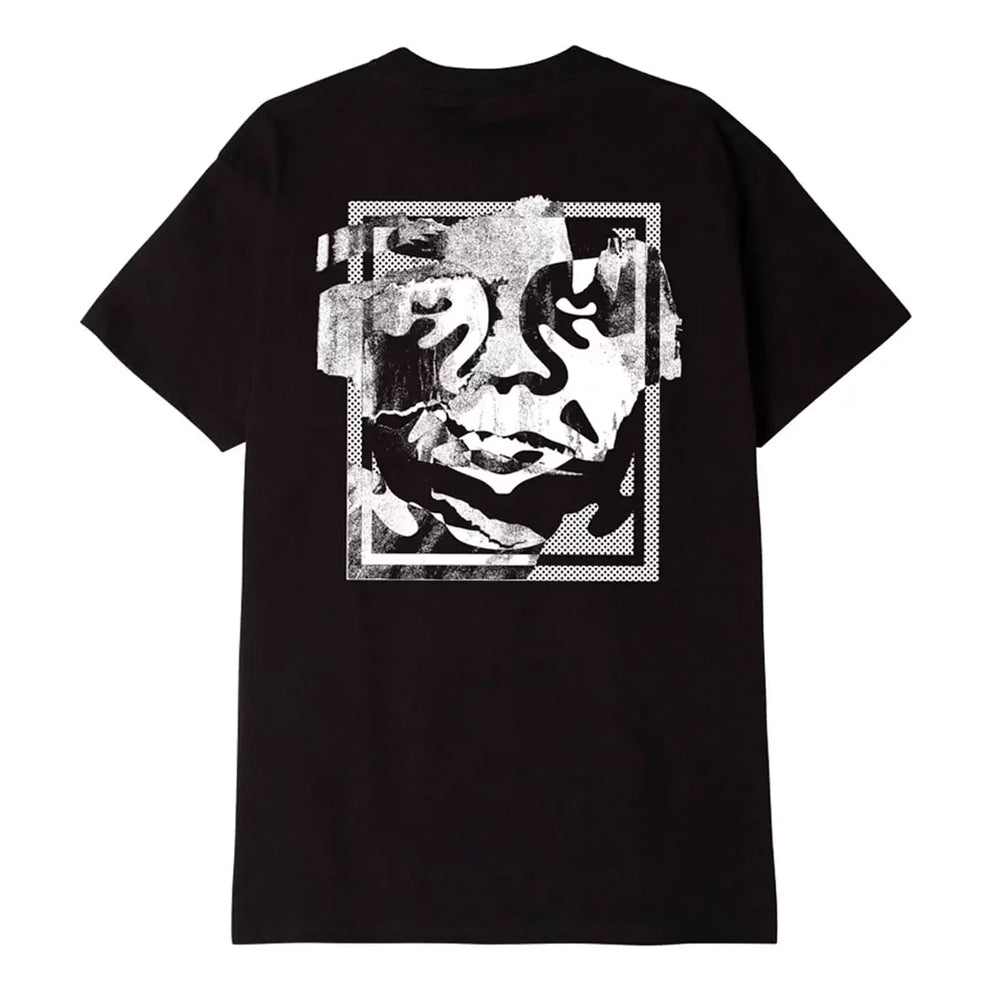POLERA OBEY TORN ICON FACE BLK